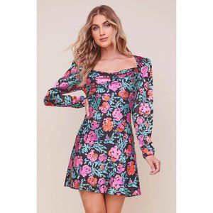ASTR the Label Miriam Long Sleeve Floral Mini Dress XS
